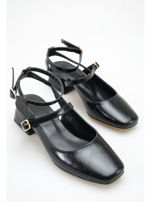 ich1one Mary Jane Kadın Yanki Topuklu Babet Ayakkabı – 5 cm Topuk, Günlük ve Ofis Şıklığı 1112