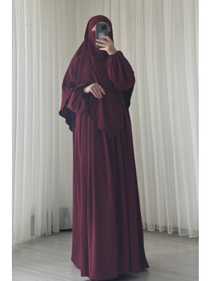 Atelier Cheval Ayrobin Sufle Ferace Takımı, Umre Hac, Kadın Ferace, Tesettür Elbise Takım, Aerobin Elbise Takım