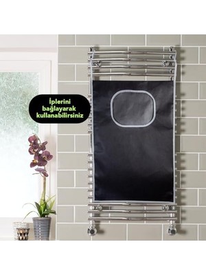 Skygo Kapı Arkası Fermuarlı Kirli Çamaşır Sepeti Dolap Içi Çamaşır Sepeti Düzenleyici Organizer (Siyah)