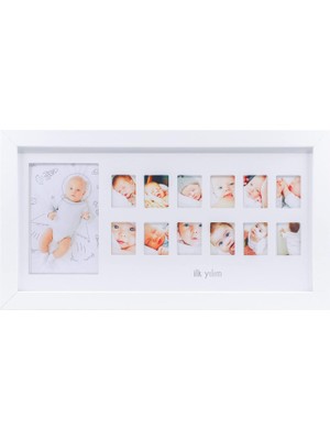 Skygo Ilk Yılım Fotoğraf Anı Çerçevesi - Dekoratif Bebek Odası 12 Aylık Resim Hatıra Çerçevesi