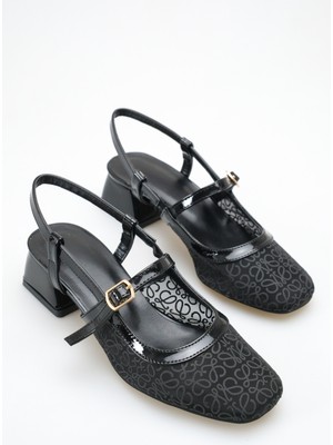 ich1one Modena Kadın Dantel Topuklu Babet Ayakkabı – 5 cm Topuk, Günlük ve Ofis Şıklığı 1108