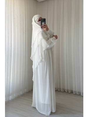 Atelier Cheval Prenses Takım, Ferace Sufle Takım, Medine Ipeği Elbise, Şifon Sufle, Hac, Umre