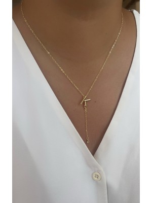 Çelik Uzak Şehir Alya Harf Kolyesi K Harfli Y Model Kolye