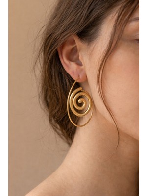 Clandestino Spiral Halka Küpe Altın