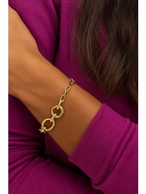 Xuping Asla Kararmaz Kalın Zincirli Kuyumcu Model Bileklik