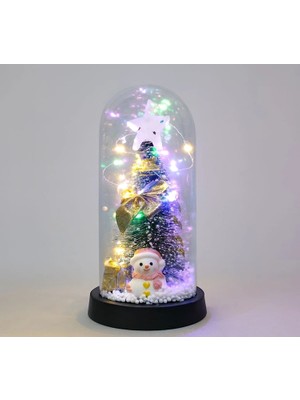 Magicool Yılbaşı Temalı Işıklı  Dekoratif Cam Fanus ALK5079