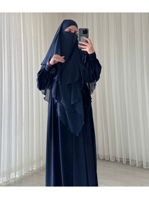 Atelier Cheval Prenses Takım, Ferace Sufle Takım, Medine Ipeği Elbise, Şifon Sufle, Hac, Umre