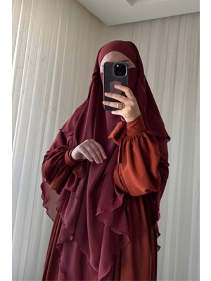 Atelier Cheval Prenses Takım, Ferace Sufle Takım, Medine Ipeği Elbise, Şifon Sufle, Hac, Umre