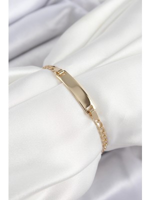 Vice Avm Pirinç Dikdörtgen Model Gold Renk Xuping Bebek Künyesi - TJ-BB7434 TG-V 9804