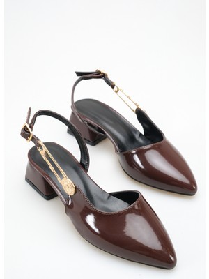 ich1one Bologna Kadın Rugan Topuklu Babet Ayakkabı – 5 cm Topuk, Günlük ve Ofis Şıklığı 1103