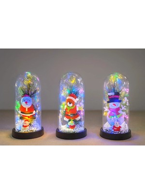 Magicool Yılbaşı Temalı Işıklı  Dekoratif Cam Fanus ALK5075