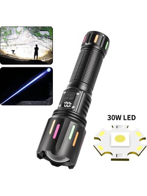 Magicool PS-9954 30W Zoomlu LED Powerbank Özellikli Şarjlı Profesyonel El Feneri