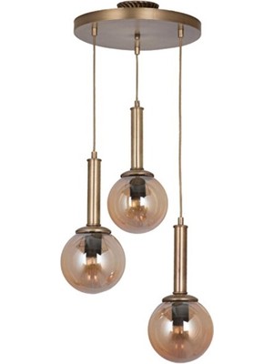 Ronisu Aydınlatma 3'lü Sarkıt Camlı Avize