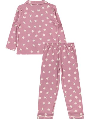 Civil Girls Yıldızlı 6-9 Yaş Pijama Takımı - Pembe