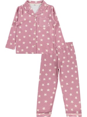 Civil Girls Yıldızlı 10-13 Yaş Pijama Takımı - Pembe