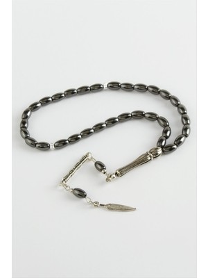 İlkyaz Fashion Mısır Kesim Hematit Doğaltaş Tesbih 6*8 mm