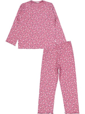 Civil Girls Çiçek Desenli 10-13 Yaş Pijama Takımı - Pembe