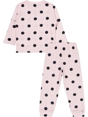 Civil Girls Kalp Desenli 10-13 Yaş Pijama Takımı - Pudra