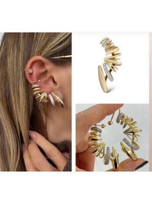 Ithal Vip Seri Tek Delik Çoklu Görünüm Kıkırdağa Uzanan Marka Model Kıkırdak Küpe