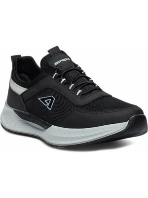 Acropol 137-26 Anorak Slip On Anatomik Sneaker Siyah Gümüş 36-40