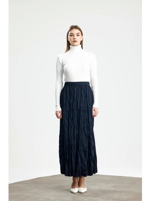 Crush Saten Etek Lacivert