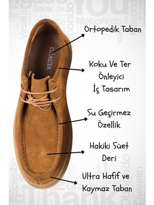 Alta Gracia Gracıa Hakiki Süet & Nubuk Deri Erkek Günlük Ayakkabı Casual Su Geçirmez Terletmez Kaymaz Taban