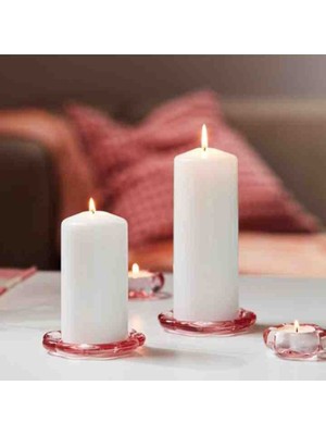 Ikea Bladfagel 2 Adet Pembe Mum Tabağı 11 cm Bs Dijital Mağazacılık