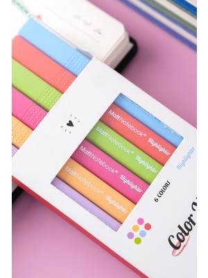 Matt Notebook 6'lı Highlighter Fosforlu Kalem Seti