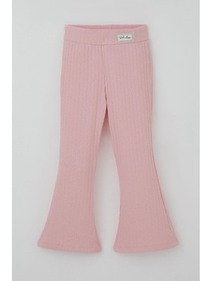 Breeze Kız Çocuk Tayt Bel Kısmı Arma Aksesuar Detaylı 3-7 Yaş, Pembe