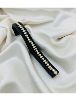 Huma Butik Takı Aksesuar Klasik Zirkon Dizilimli Çelik Bileklik