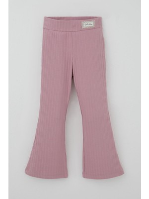 Breeze Kız Çocuk Tayt Bel Kısmı Arma Aksesuar Detaylı 3-7 Yaş, Gülkurusu