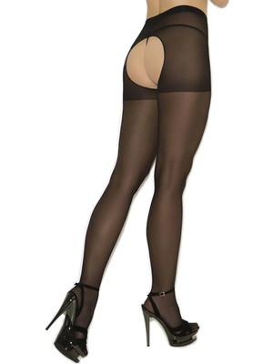 Amora Secret Sıyah Özel Bölgesı Açık Fantazı Külotlu Çorap