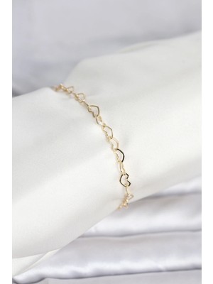 Clariss Ashwork cm 14K Gold Renk Kalpli Zincir Model Kadın Bileklik 587455