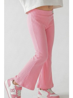 Breeze Kız Çocuk Tayt Bel Kısmı Arma Aksesuar Detaylı 3-7 Yaş, Pembe