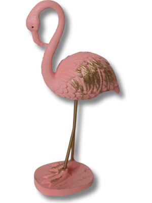 Flamingo Dekoratif Polyester Biblo 2 Li Takım Pembe