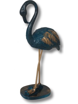 Flamingo Dekoratif Polyester Biblo 2 Li Takım Turkuaz