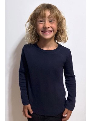 Breeze Erkek Çocuk Uzun Kollu Tişört Basic 4-8 Yaş, Lacivert