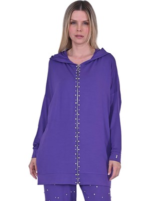 Invee Taşlı Tunik Mor