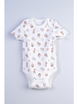 Bondberro Yenidoğan ve Bebek Zarf Yaka Zıbın % 100 Pamuklu ( Zebra )