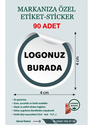 Ayza Tasarım Kişiye Özel Firma Şirket Marka Butik Logo Sticker Paketleme Kargo Ambalaj Teşekkür Kartı Etiketi Şeffaf Logo Etiketi