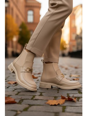 Pierre Cardin PC-55250 Z Krem Parlak Kadın Bot