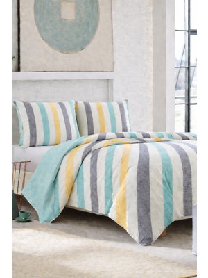 Ely Parker Kolay Ütü-Tek Kişilik Nevresim Takımı (100X200 Lastikli Çarşaf+Yorgan Kılıfı+Y. Kılıfı) Yeşil