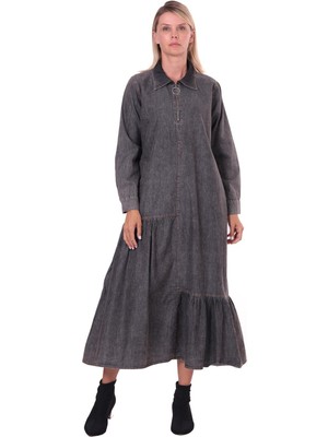 Invee Kot Elbise Siyah