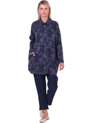 Invee Rozaliya Gömlek Lacivert