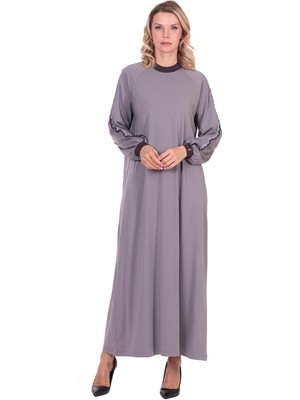 Invee Fildişi Modal Elbise Antrasit