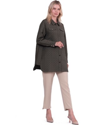 Invee Kapitone Gömlek Haki