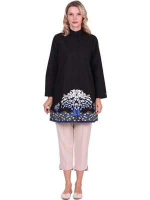 Invee Hayat Ağacı Gömlek Siyah