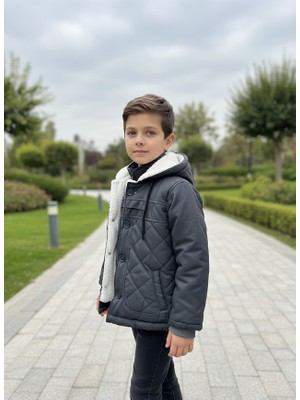 Stilera Erkek Çocuk Içi Peluş Kapüşonlu Mont Lacivert 5-16 Yaş