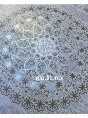 Derya Kalın Elyaf Astarlı Kaymaz Düz Örgü Kumaş Desen Silinebilir Yuvarlak Pvc Muşamba Masa Örtüsü