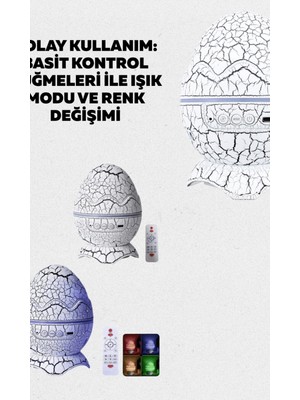 Astraltech Uzaktan Kumandalı, USB Girişli, Döner Projektör Lamba